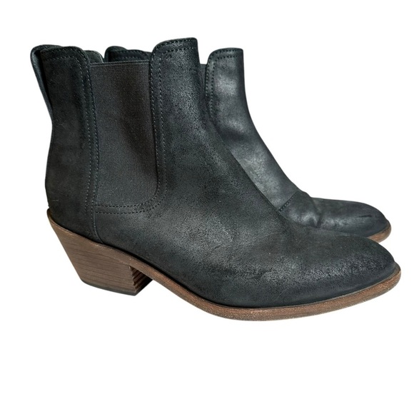 Rag & Bone Suede Chelsea Boots Black Ankle Booties 37 | Italian Made Luxury Chic - Picture 4 of 10